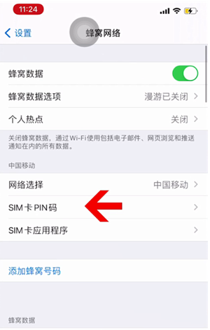 富宁苹果14维修网分享如何给iPhone14的SIM卡设置密码 