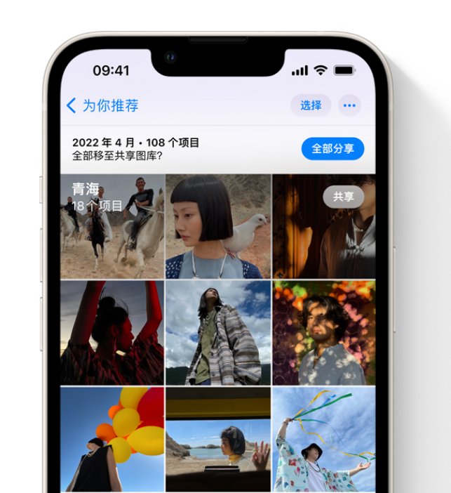 富宁苹果维修网点分享在 iPhone 上使用共享图库 